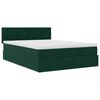 vidaXL Estructura de cama otomana con colch&oacute;n verde oscuro 140x200 cm
