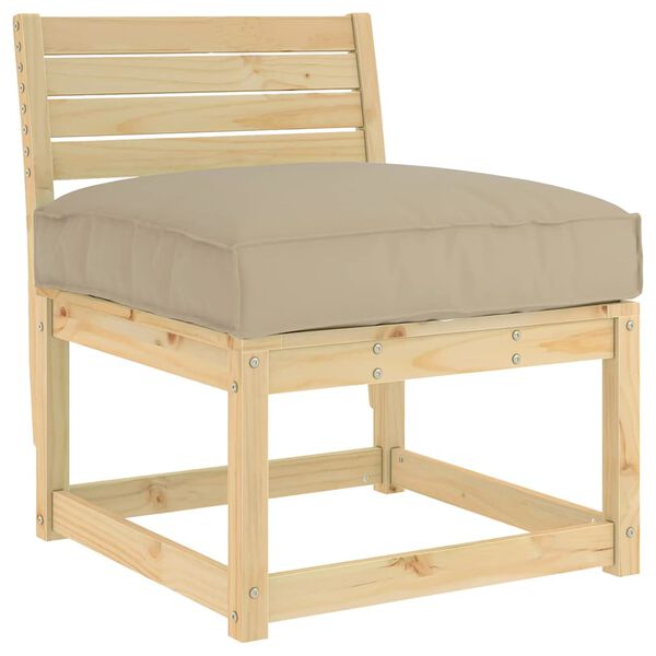 vidaXL Coj&iacute;n Taup&eacute; 70 x 70 x 12 cm Tela Oxford