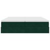 vidaXL Estructura de cama otomana colchones terciopelo verde oscuro