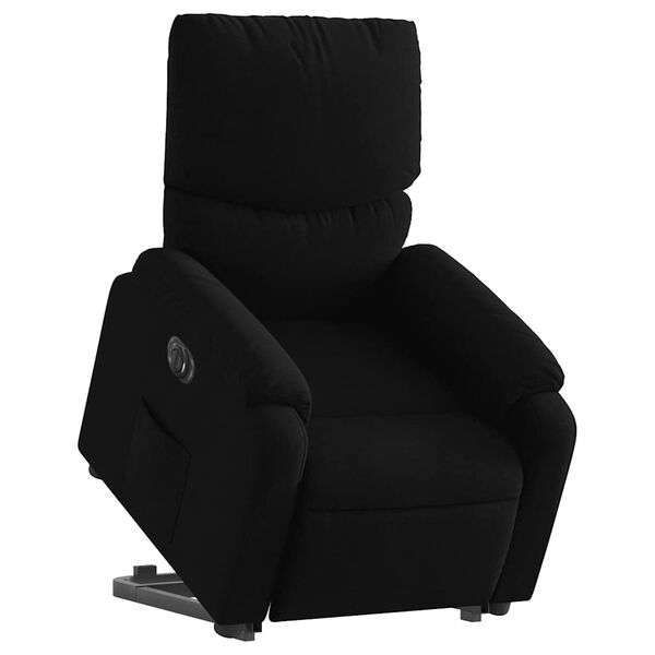 vidaXL Sill&oacute;n el&eacute;ctrico reclinable elevable de tela negro