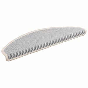 vidaXL Alfombrillas para escaleras 15 uds 65x21x4 cm Plateadas