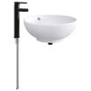 vidaXL Lavabo de ba&ntilde;o Negro Mate 44 x 44 x 16 cm Metal