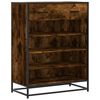 vidaXL Zapatero de madera y metal roble ahumado 75x38x97,5 cm