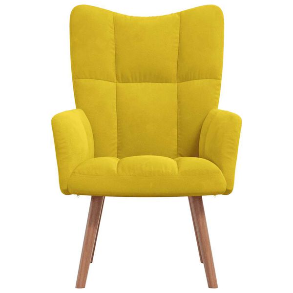 vidaXL Sill&oacute;n de relax de terciopelo amarillo mostaza