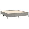 vidaXL Cama box spring con colch&oacute;n terciopelo gris claro 180x200 cm