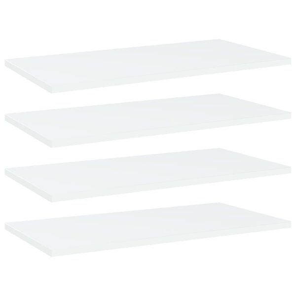vidaXL Estantes para estanter&iacute;a 4 uds contrachapada blanco 60x30x1,5cm