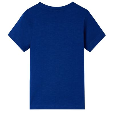 Camiseta infantil de manga corta azul oscuro 92