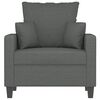 vidaXL Sill&oacute;n de tela gris oscuro 60 cm