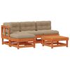 vidaXL Conjunto de Sof&aacute;s de Jard&iacute;n 13 uds. Marr&oacute;n Cera