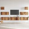 vidaXL Conjunto de mueble de TV 7 piezas montado la pared madera vieja