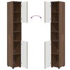 vidaXL Juego de muebles de ba&ntilde;o con caj&oacute;n 4 pcs Roble Marr&oacute;n