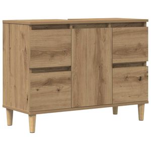 vidaXL Mueble de lavabo madera ingenier&iacute;a roble artisan 80x33x60 cm