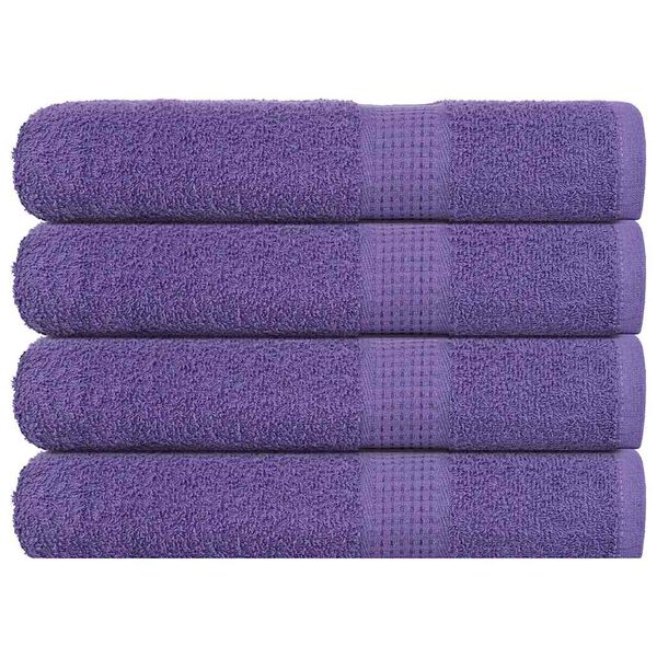 vidaXL Toallas de sauna FROGN 4 uds morado 80x200 cm 360 g/m&sup2;