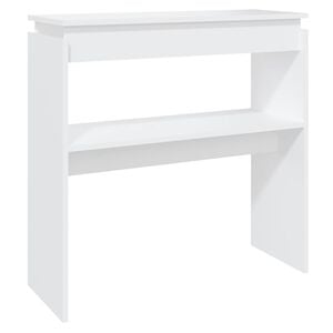 vidaXL Mesa consola madera de ingenier&iacute;a blanca 80x30x80 cm