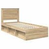 vidaXL Estructura de cama con cabecera Roble Sonoma 90 x 200 cm