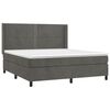 vidaXL Cama box spring con colch&oacute;n terciopelo gris oscuro 180x200 cm