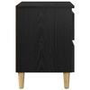 vidaXL Mueble de cama Roble Negro 40 x 35 x 50 cm Madera contrachapada