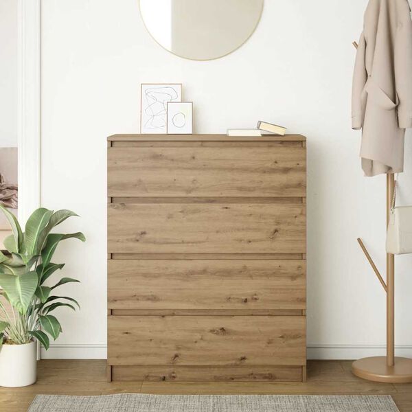 vidaXL Aparador Artisan Roble 80x35x99 cm Madera de ingenier&iacute;a