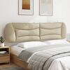 vidaXL Cabecero de cama acolchado Hvar tela crema 200 cm