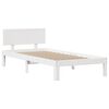 vidaXL Estructura de cama con cabecero madera pino blanco 75x190 cm