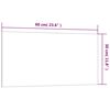 vidaXL Pizarra magn&eacute;tica de pared vidrio templado blanco 60x30 cm