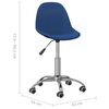 vidaXL Sillas de comedor giratorias 4 unidades tela azul