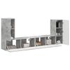 vidaXL Conjunto de mueble de TV 4 pcs Gris Concreto