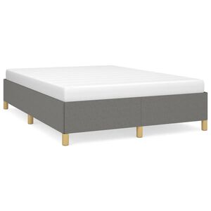 vidaXL Cama sin colch&oacute;n tela gris oscuro 140x190 cm