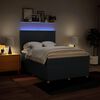 vidaXL Cama box spring con colch&oacute;n tela azul 160x200 cm