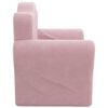 vidaXL Sofá cama para niños felpa suave rosa