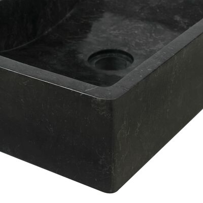 vidaXL Mueble tocador madera teca maciza con lavabos de mármol negro