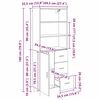 vidaXL Aparador alto con caj&oacute;n Roble Negro 69,5 x 34 x 180 cm