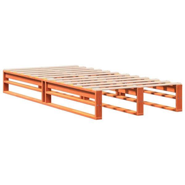 vidaXL Estructura de cama sin colchón madera de pino marrón 90x200 cm