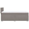 vidaXL Cama box spring con colch&oacute;n tela gris taupe 90x200 cm