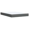 vidaXL Cama box spring con colchón tela gris oscuro 160x200 cm