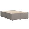 vidaXL Cama box spring con colch&oacute;n tela gris taupe 140x200 cm