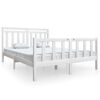 vidaXL Estructura de cama de madera maciza blanca 160x200 cm