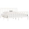 vidaXL Estructura de cama de madera maciza blanca 200x200 cm