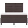 vidaXL Cama tipo Box Spring Marr&oacute;n oscuro 140 x 190 cm tela