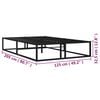 vidaXL Estructura de cama sin colch&oacute;n metal negro 120x200 cm