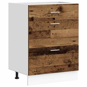 vidaXL Armario bajo de cocina "Lyon" Madera vieja Madera de ingenier&iacute;a