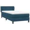 vidaXL Cama box spring con colch&oacute;n terciopelo azul oscuro 80x220 cm