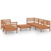 vidaXL Juego muebles de jard&iacute;n 6 pzas madera maciza pino marr&oacute;n miel
