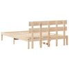 vidaXL Estructura de cama Marr&oacute;n 150 x 200 cm Madera maciza de Pino