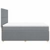 vidaXL Cama box spring con colch&oacute;n tela gris claro 140x200 cm