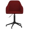 vidaXL Silla de comedor giratoria de terciopelo vino tinto