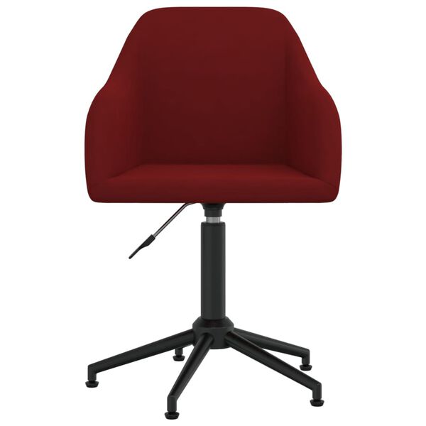 vidaXL Silla de comedor giratoria de terciopelo vino tinto