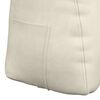 vidaXL Cojín de Espalda Crema 45 x 24 x 50 cm Terciopelo