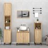vidaXL Set de muebles de ba&ntilde;o 3 pzas madera contrachapada roble Sonoma