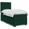 vidaXL Cama box spring con colch&oacute;n terciopelo verde oscuro 90x190 cm